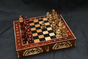Шахматы дорожные резные. Фигуры в подарок